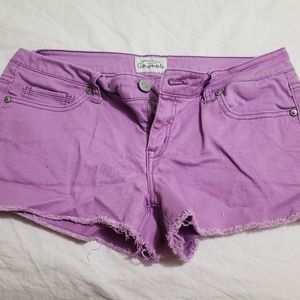 Aeropostale purple denim shorts